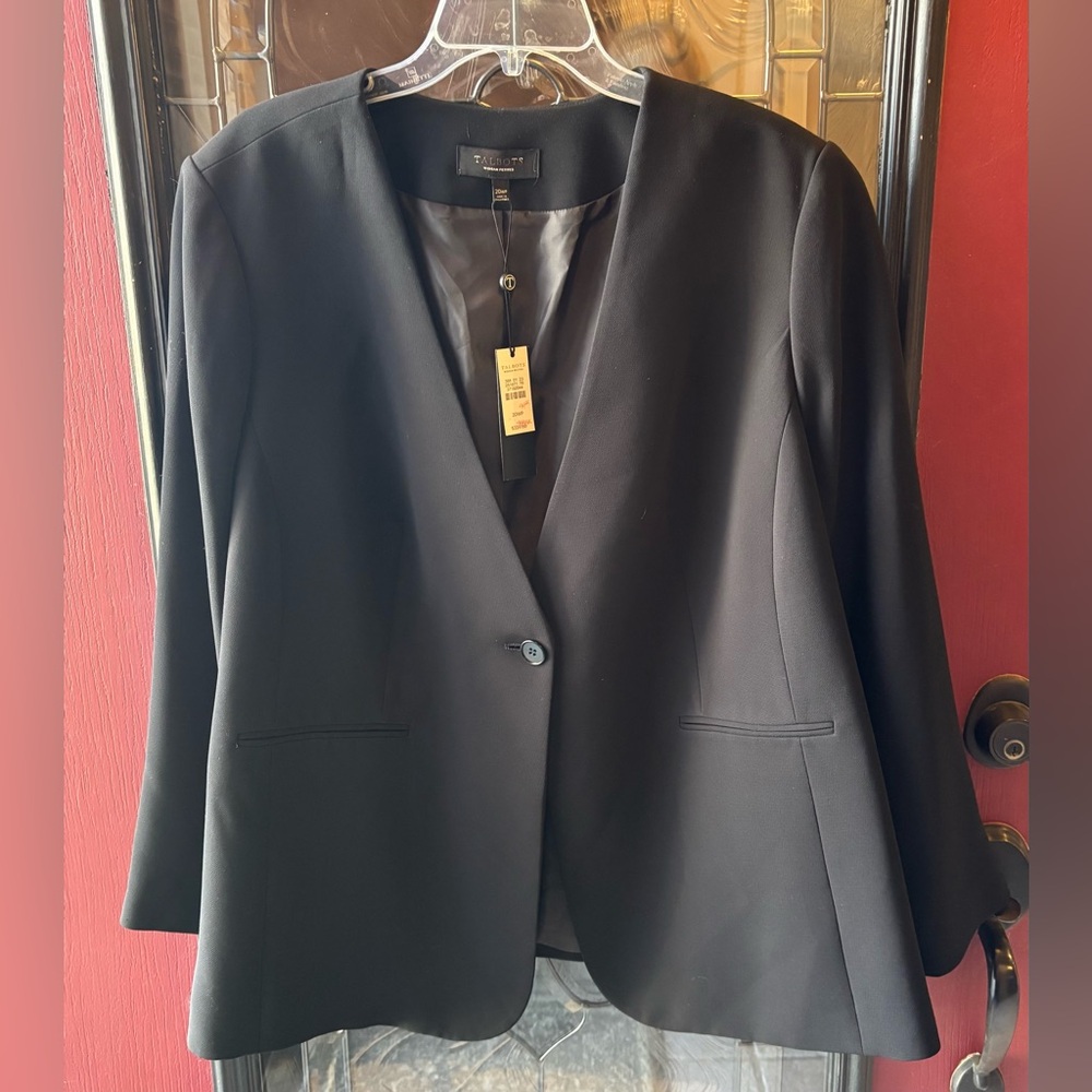 Talbots Classic Black Blazer NWT 20WP